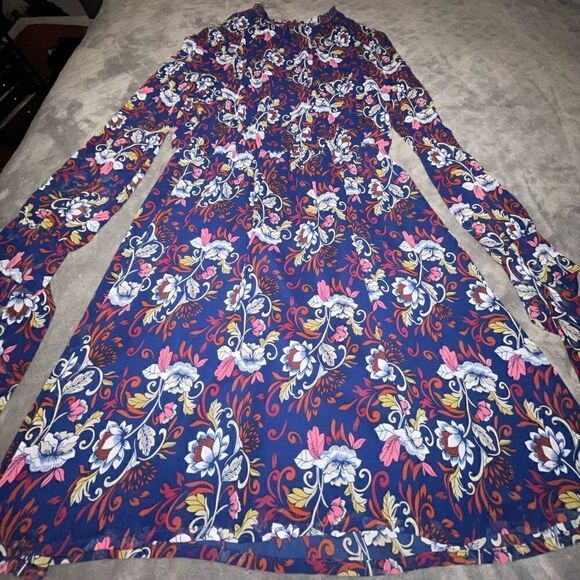 WAYF Floral Print w/ Eyelet Back Tie at Neck Dress - Picture 3 of 9